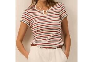 NEW THE GREII last chance - striped knit top in red/blue